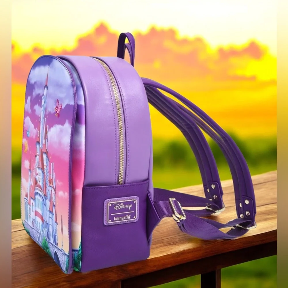 Loungefly Disney Beauty and the Beast Castle Portrait Mini Backpack
